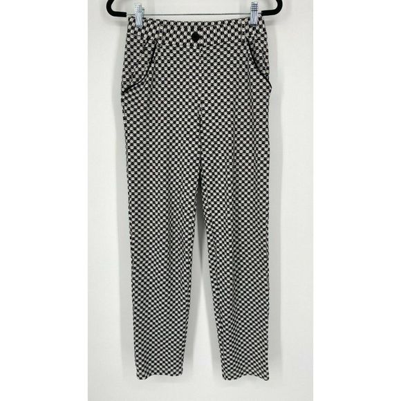 Betabrand Dress Pant Yoga Pants Size XS Straight Leg Catstooth Print Stretch - Picture 1 of 11
